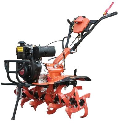 China Factory Cultivating Two Wheel Hand Rotary Mini Traktor Ratavator Diesel Engine Multifunctional Power Tiller for sale