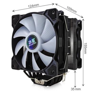 China Quiet Processor SNOWMAN 6 Heat Pipes CPU Cooler 120mm PWM 4 Pin PC Radiator For Intel LGA 1700 1200 1150 1151 1155 AMD AM4 CPU Fans for sale