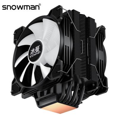 China CPU SNOWMAN 6 Heat Pipe 120mm CPU Cooler PWM 4 Pin Silent CPU Fan For Intel LGA 1700 2011 1200 1151 1150 AMD AM4 PC Heatsinks for sale