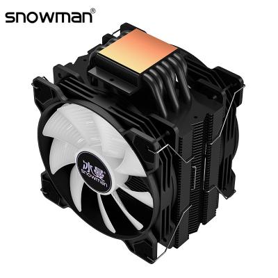 China Quiet Processor SNOWMAN 6 Heat Pipes CPU Cooler 120mm PWM 4 Pin PC Radiator For Intel LGA 1700 2011 1200 1150 1151 AMD AM4 CPU Fans for sale