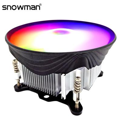 China Intel LGA 1150 1151 1155 1200 1156 SNOWMAN CPU Cooler RGB 120mm Screw Bracket Radiators For Intel LGA 1150 1151 1155 1200 Quiet Radiator 3 Pin CPU Fan PCS for sale