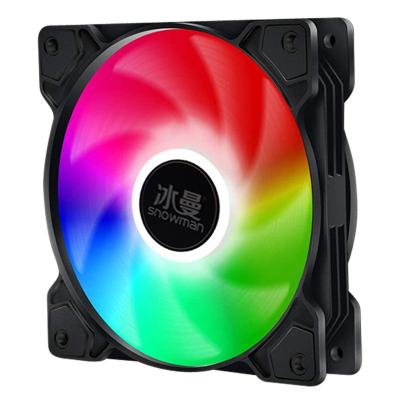 China Processor SNOWMAN 4 Pin PWM RGB 120mm PC Case Fan Quiet 12CM Silent Computer CPU Cooling Cooler Fans DC 12V Adjust Speed ​​Fan for sale