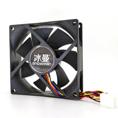 China Suitable For 80mm 80Mm Chassis Fan Installation Snowman 4 Pin Pwm Computer Case Fan 8Cm Silent Fan Cooler For Cooler PC Gaming PC Fan for sale