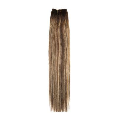 China Rubygaga Silky Straight Extensions Real Hair 16 Inch 90g With Invisible Wire Hidden Caramel Blonde 16 18 20 Inch 22 Inch for sale