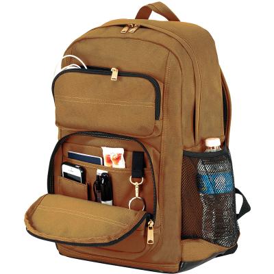 China Durable Standard Work Backpack With Padded Laptop Sleeve And Tablet Storage Brown for sale