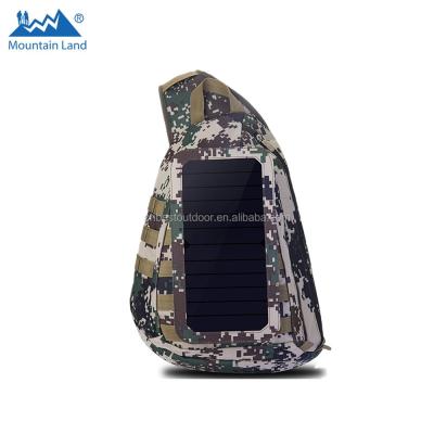 China Camouflage 6.5w Sling Backpack Wear Resistant Military Solar Panel Lightweight Backpack Ultimate USB Backpack Charge Your Smartphone, Tablet, Camera Batteries for sale