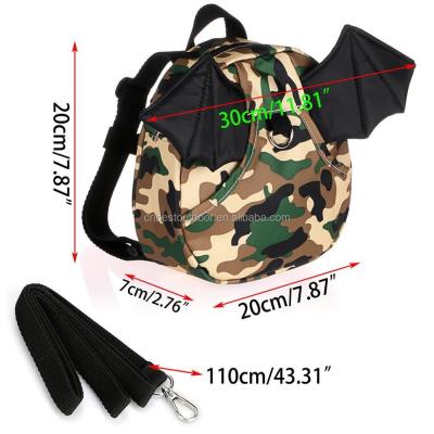 China Baby Wear Resistant Toddler Safety Walking Backpack With Leash Harness ReinsCute Mini Bat Backpacks For Kids 1-3 Years Old for sale