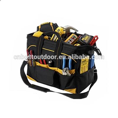 China Tool Bag with Shoulder Strap OEM Electrician Work Plumbers Polyester Tool Bag, Household Utility Carpenter Tool Bag with Shoulder Strap for sale