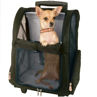 China Breathable Wheel Around 4-In-1 Pet Travel Carrier for sale