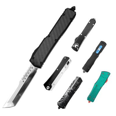 China Easy Carry Fingertips Gyro Compass Hunting Knife Microteh Pocket Mini Folding Camping Knife High Quality Outdoor Folding for sale