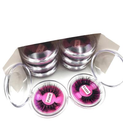 China 25mm Super Fluffy Mink Eyelashes Lashes In Bulk Colored Boxes Private Label Luxury Lashes for sale