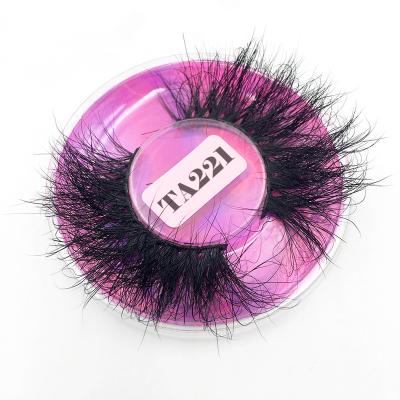 China Hot Selling 25mm Eyelashes Cruelty Free Dramatic Mink Eyelashes Fluffy Highlights Bulk Clean Brand Packaging for sale