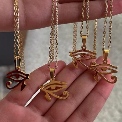 China FASHIONABLE Design 100% Waterproof Jewelry Eye Horus Stainless Steel 18k Gold Free Packing for sale