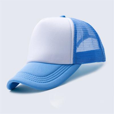 China COMMON Wholesale Breathable Blank Custom 5 Panel Foam Mesh Trucker Hat In Bulk for sale