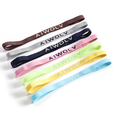 China Custom LOGO Running Sports Thin Elastic Yoga Spa Headbands High Quality for sale