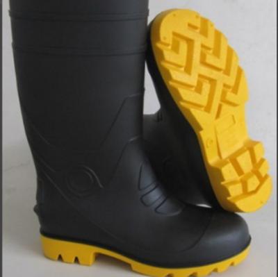 China Steel Toe Steel Plate PVC Toe Safety Boots For Basic Workplace for sale