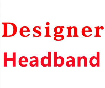 China [Promotion] Newest Popular Designer Brand Full Letter 2cm Sponge Headband For Women Wholesale for sale