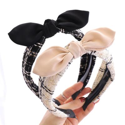 China Cheap Wholesale Simplicity Bowknot Cloth Headband Girl Hair Accessories for sale