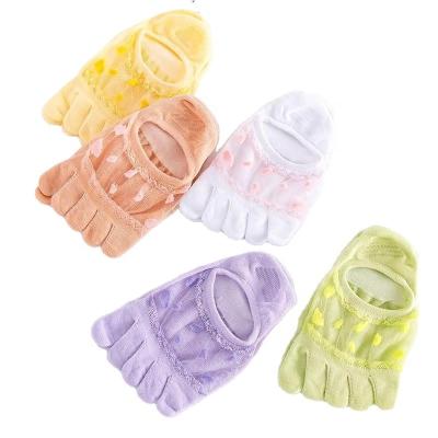 China Breathable Summer Invisible Socks For Women Fashion Five-Finger Socks Breathable Cotton Socks for sale