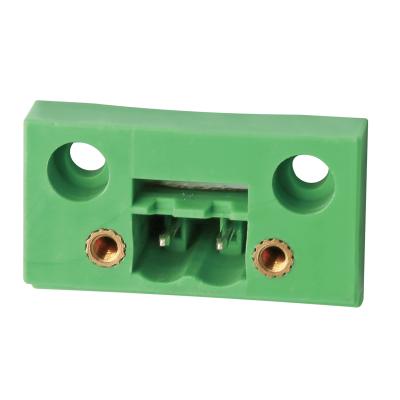 China XINYA Male Brass PCB Terminal Block Cage 5.0mm 5.08mm Pitch Wall Connector XY2500WB for sale