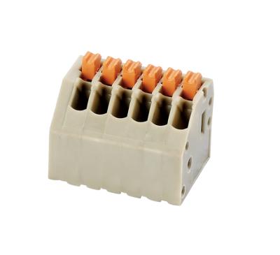 China Digital Input Gray Spring Connector Aluminum Terminal Block 24-20AWG for sale