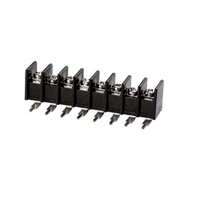 China XINYA Barrier Terminal Block Right Angle Black Color Connector 300V/25A 22-12AWG XY845D for sale