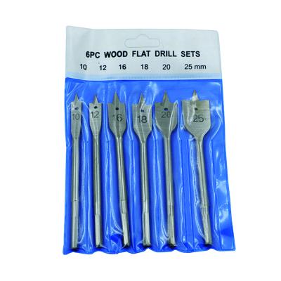 China 6pcs Drilling Shovel Drill Bits Wood Flat Wood Drill Bits Set for sale