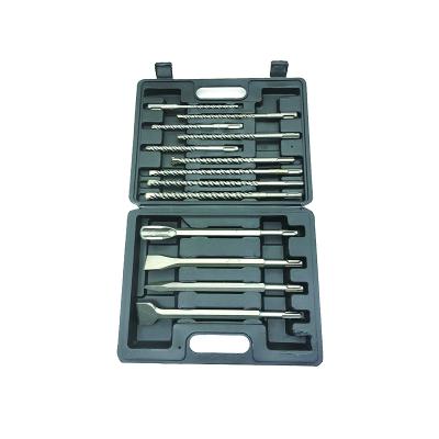 China Masonry Drilling 13pcs SDS Plus Shank Hammer Drill Bits and Chisels Set for Concrete Brick Wall for sale