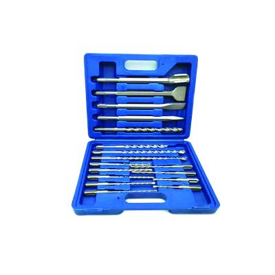 China 17pcs SDS Masonry Drilling Plus Leg Hammer Drill Bits and Chisels Set for sale