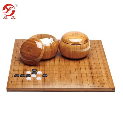 China Bamboo Dish+Ceramic Chips+New Type Bamboo Board Case Bamboo Chinese Weiqi Bamboo Go Bowls with Ceramic Chips Stones Go Game weiqi set for sale