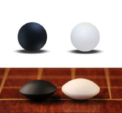 China Handmade Vanish Game Stones Weiqi Gomoku Pieces Gems Black White Ceramic Stones Chess Pieces Puzzle Double Convex Weiqi Games Pieces 361pcs for sale