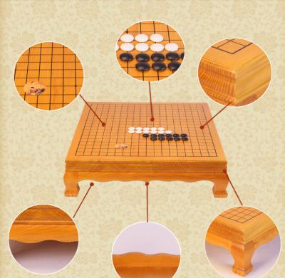 China Chinese style high quality solid hemlock chess table weiqi stone wood table for sale