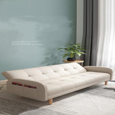 China (Other) Tlweinuo Adjustable Customizable High Density Sponge Wooden Sofa Cum Bed With Armchair for sale