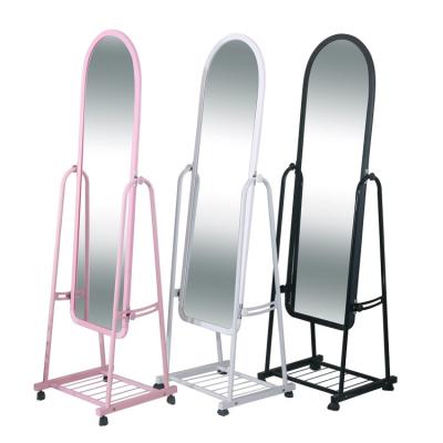 China Simple factory direct sales household modern bedroom can move full length mirror for sale