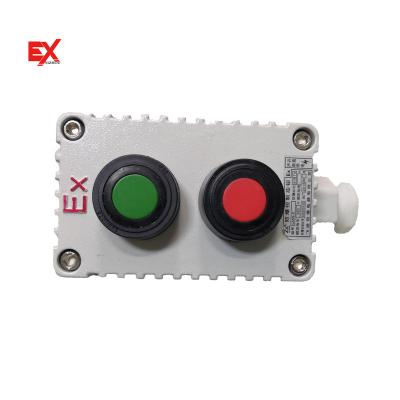 China Industrial control prices LA53-2 lower price emergency stop push button switch controller indicator button waterproof explosion-proof box for sale