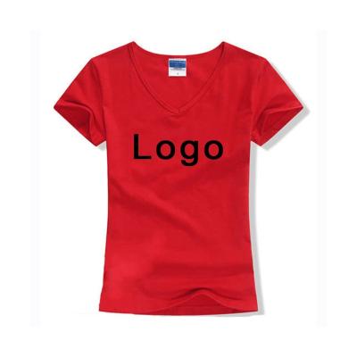 China Formal High Quality Summer Cotton Short Sleeve T Shirts For Women 100% Cotton for sale