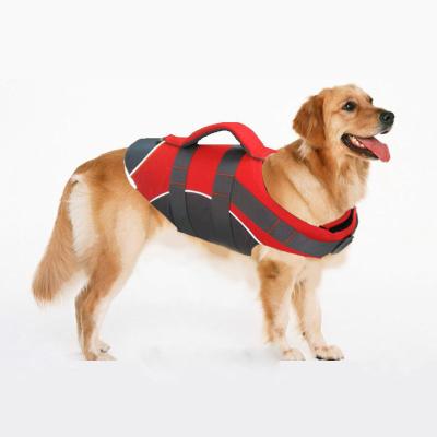 China Lights Dog Life Vest Safety Vest Dog Clothes Dog Swimwear Pet Swimsuit Summer Vacation Oxford Reflective Breathable Bulldog for sale