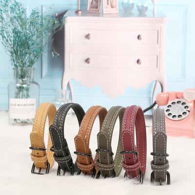 China Stocked Dog Collar Leather Collar For Dogs Pet Collar Adjustable Universal For Small Medium Large Dogs for sale