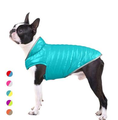 China Winter Stocked Warm Dog Clothes Reversible Thick Pet Clothing Coat Jacket Vest Waterproof Dogs Equipment For Small Medium Large Dogs for sale