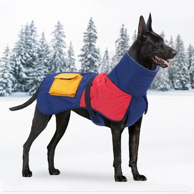 China Stocked Warm Cotton Dog Jacket Pet Dog Coat Outdoor Winter Vest Dogs Apparel For Large Medium Dogs Labrador for sale