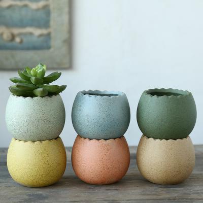 China Cartoon Ceramic Flower Pot Vase Planter Desktop Ornaments Garden Home Decor Potted Plant Succulent Vase for sale