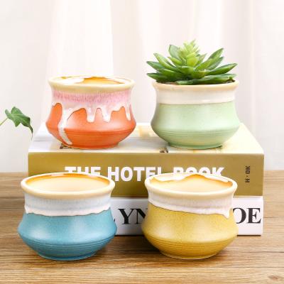 China Wholesale Cartoon Flower Pot Planter Bonsai Desktop Ornaments Vase Home Decor Ceramic Garden Supplies Potted Plant Succulent Pot for sale