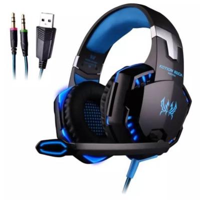 China Wholesale China Factory Price Perfect Sound G2000 Noise Cancel Gaming Headphones With Mic Led Light Over Ear Wired Headset For PC Game for sale