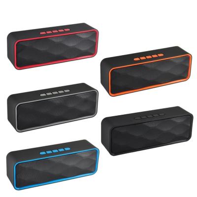 China 2019 New Product Portable Radio Speaker sc211 Music Box Speaker Wireless Smart Mobile Mini Stereo Speaker Dual Horn for sale