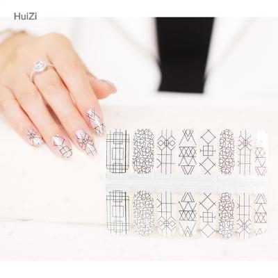 China Easy Apply& Eco-friendly Korea Style Nail Sticker Wraps Adhesive Gel Nail Polish Strips Nail Art Decoration DIY Stickers for sale