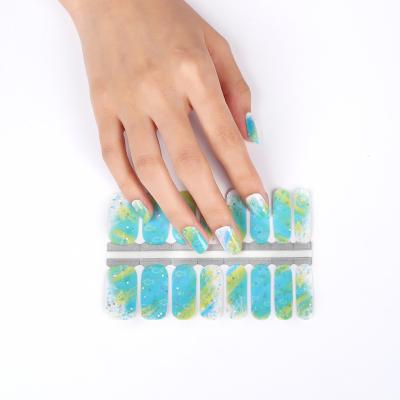 China Easy Apply New Design Christmas Nail Wrap Custom Logo Nail Wraps Color Nail Sticker for sale