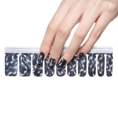 China Easy apply new design nail sticker in stock nail wraps nail polish strips for sale