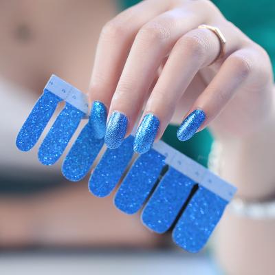 China Eco-friendly Self Adhesive Nail Wraps 2022 Gel Polish Nail Stickers Nail Art Korea for sale