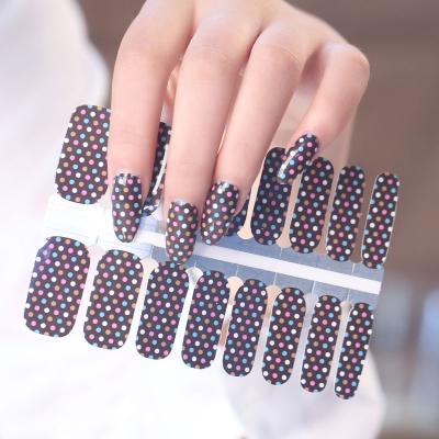 China Easy Apply Wholesale Nail Art Supplies Nail Polish Sticker Strips Nail Wraps for sale