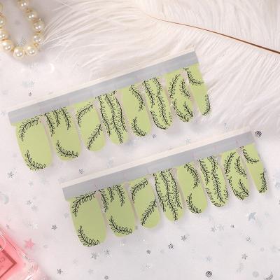 China 2022 Eco-friendly Nail Wraps Sticker Transfer Nail Art Nail Polish Sticker for sale